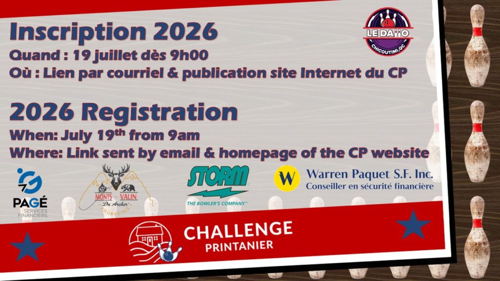 Inscription Challenge printanier 2026 – Challenge printanier